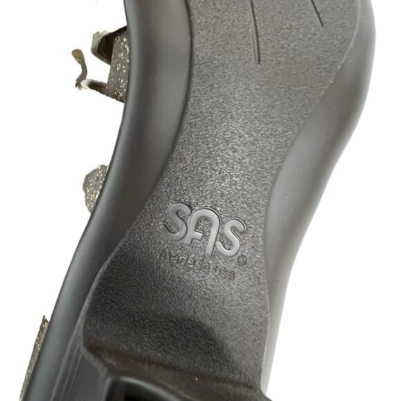 SAS Allegro Heel Strap Sandal Tan Croc Embossed Women's Size 10  Brand New - Picture 13 of 13